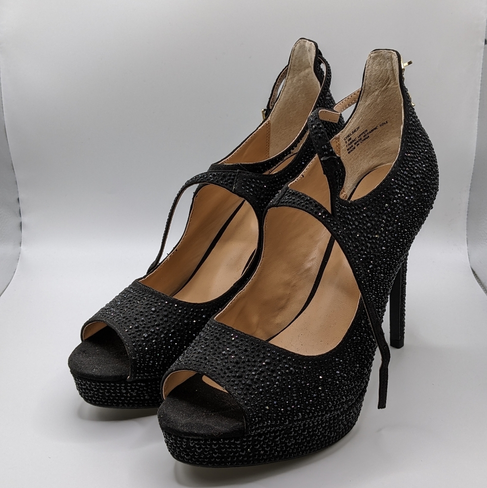 Thalia and Sodi Stunning Black Heels SIZE 9.5